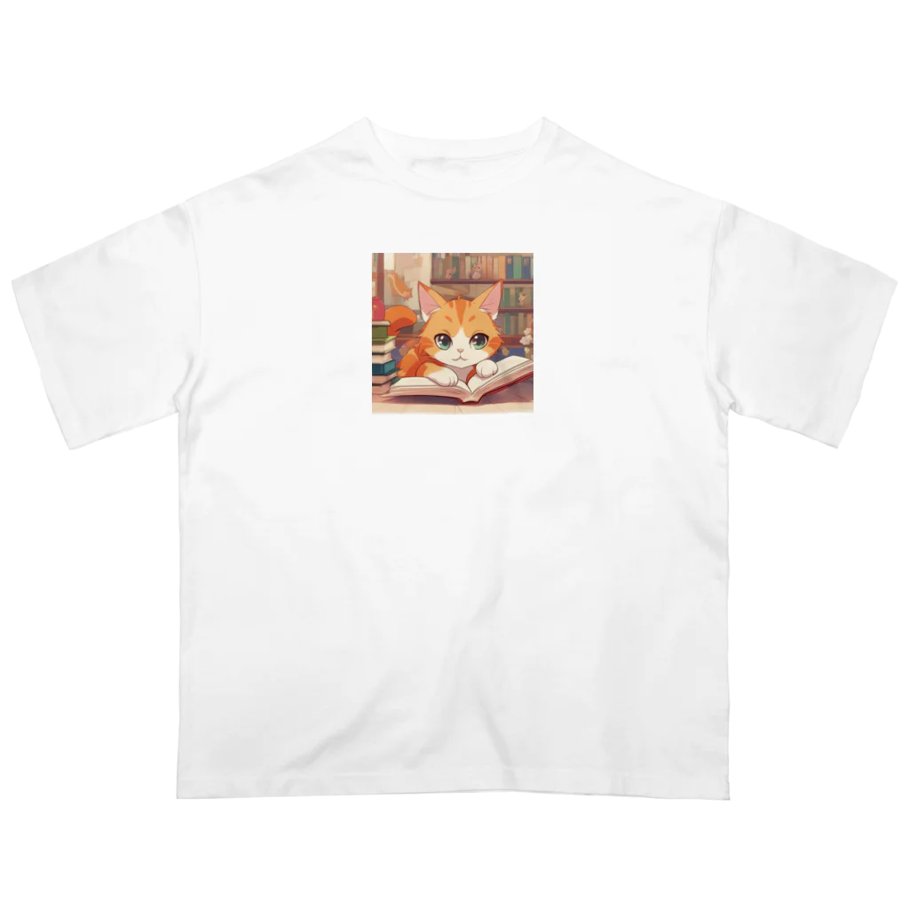 星パンダショップのほんよみかんねこ Oversized T-Shirt