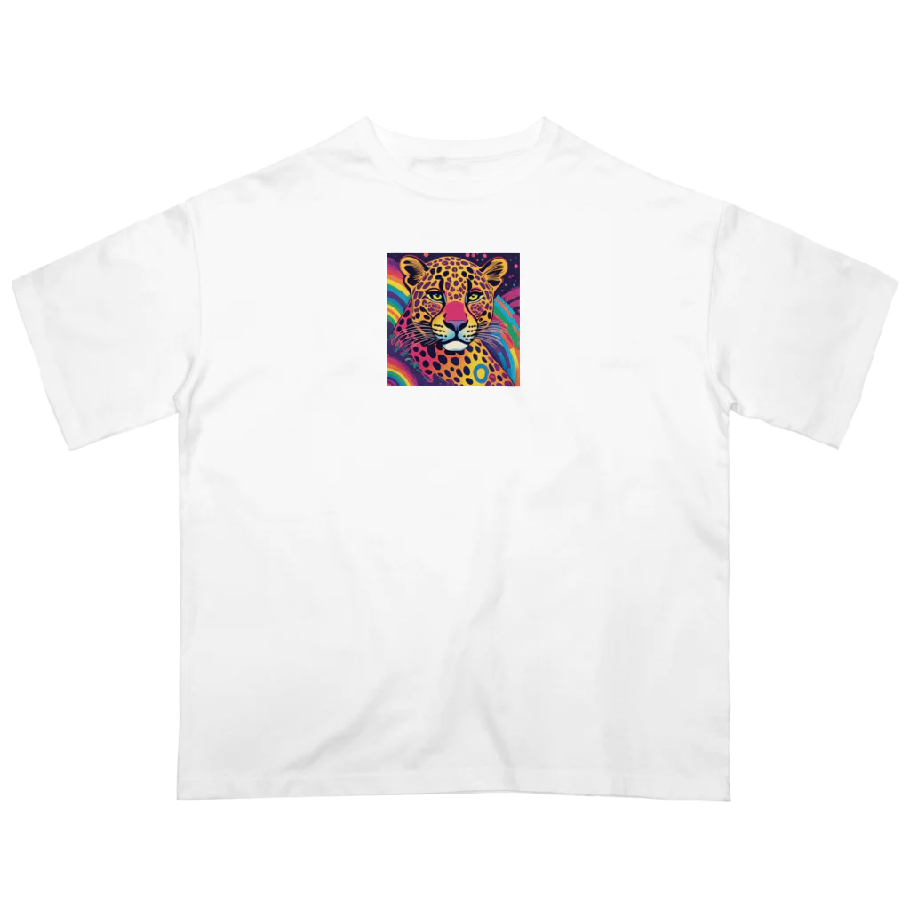 サイケデリックな世界のpsychedelicなヒョウ Oversized T-Shirt