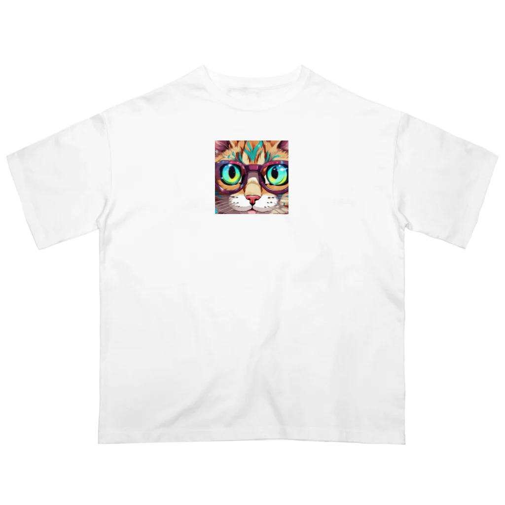 as企画のサイバー猫 Oversized T-Shirt