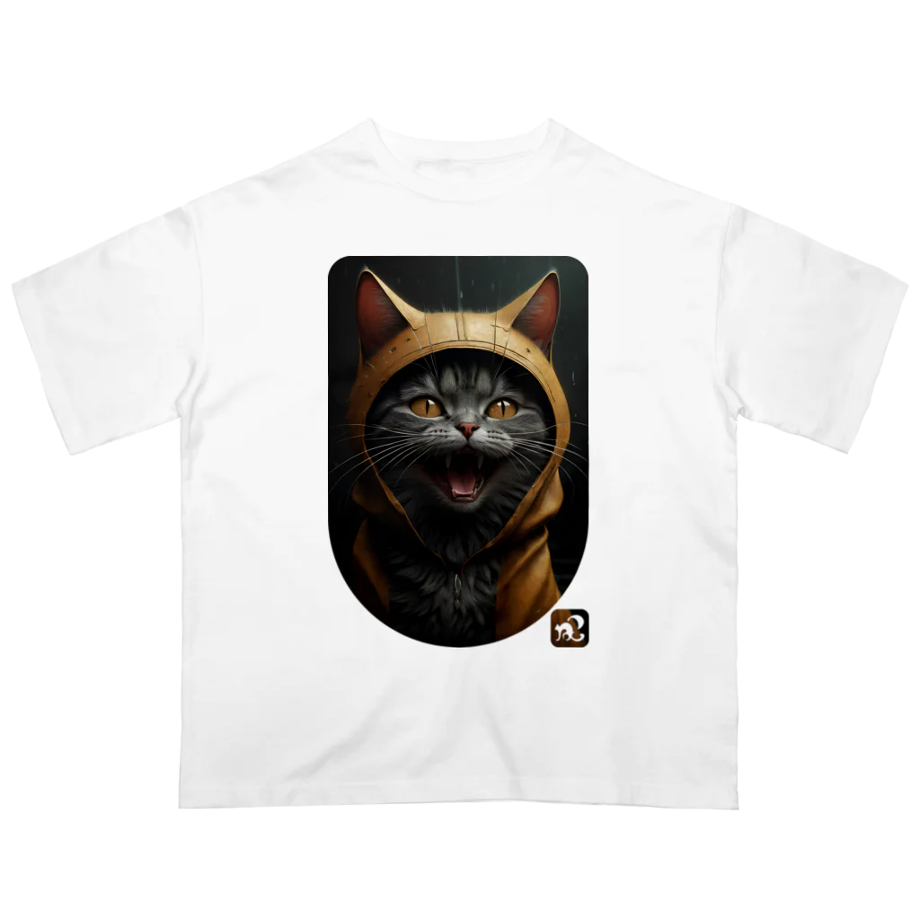 B3Storeの02.ねこ騎士／ねこルシエ（NekoLucier） オーバーサイズTシャツ