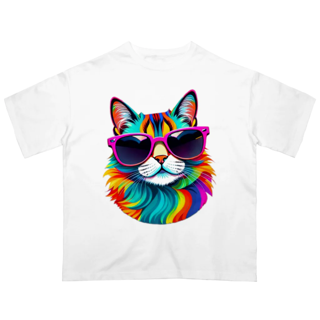 629_CAT_ARTのグラカラキャット2 Oversized T-Shirt