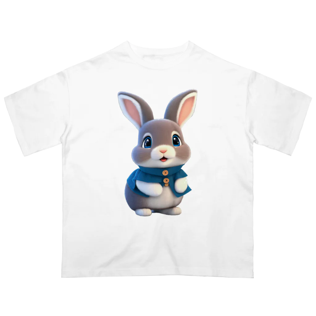 ぱんだまんの３Dウサギ オーバーサイズTシャツ