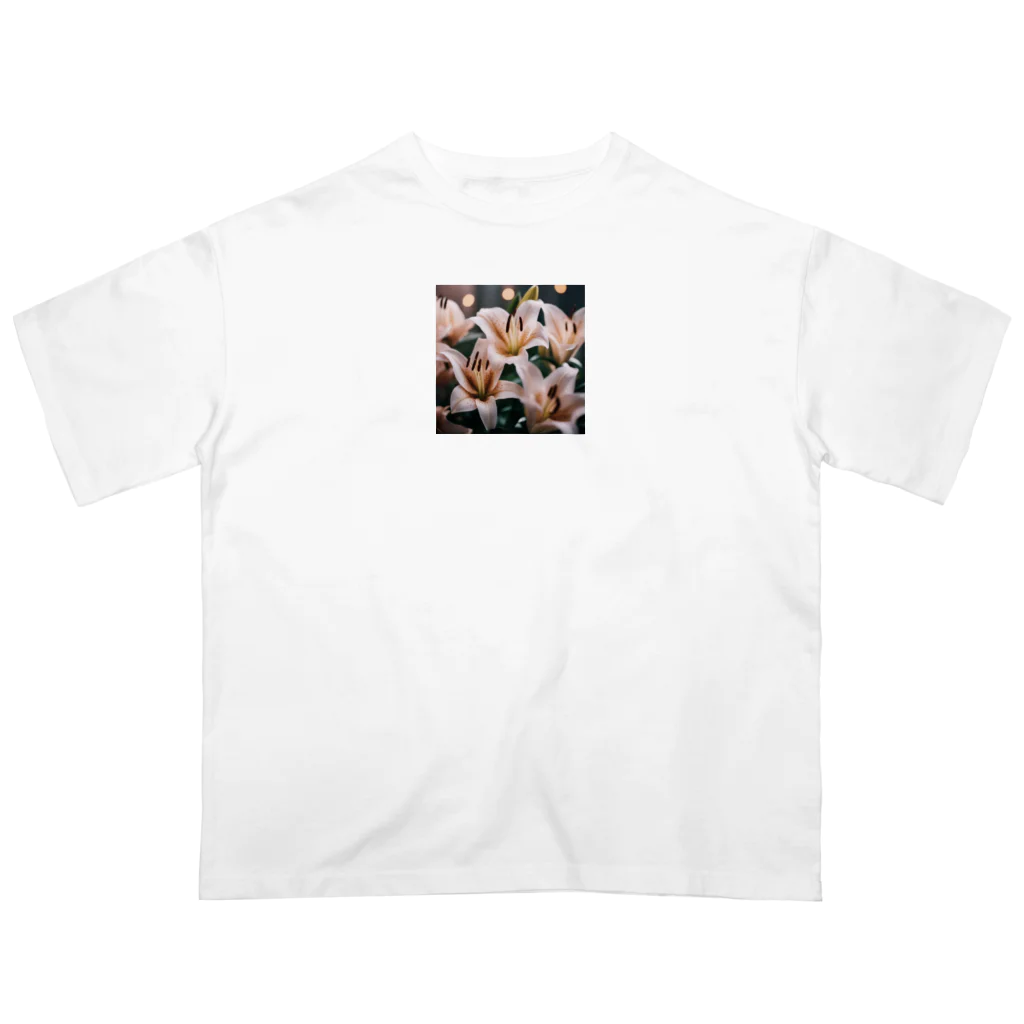 neat55のヒメユリの優雅な花弁 オーバーサイズTシャツ