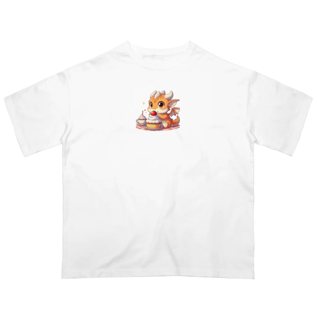 可愛らしいドラゴンのイラストグッズ店のかわいいキャラドラゴン Oversized T-Shirt