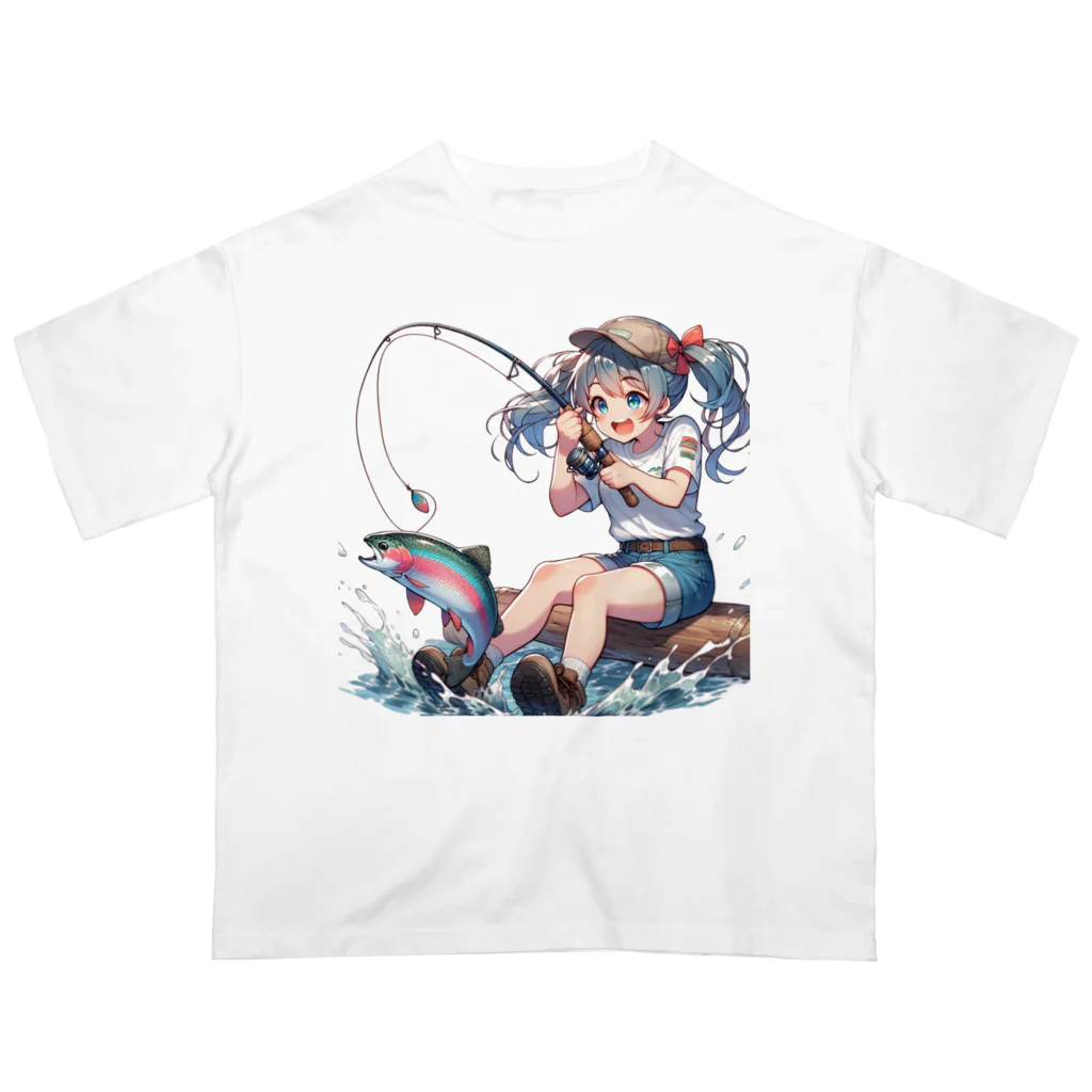 チェリモヤの釣り女子 ツリガール 01 オーバーサイズTシャツ