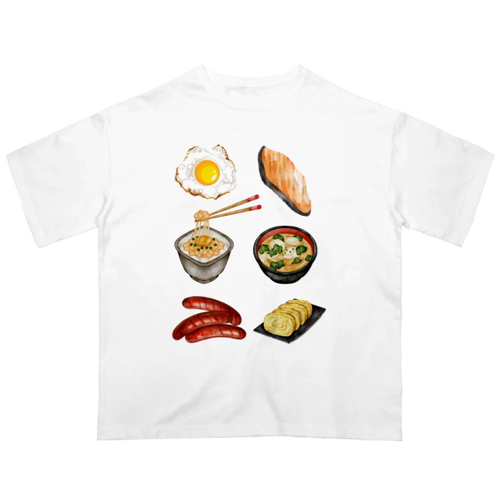 DaruMarusanの日本の朝食 オーバーサイズTシャツ