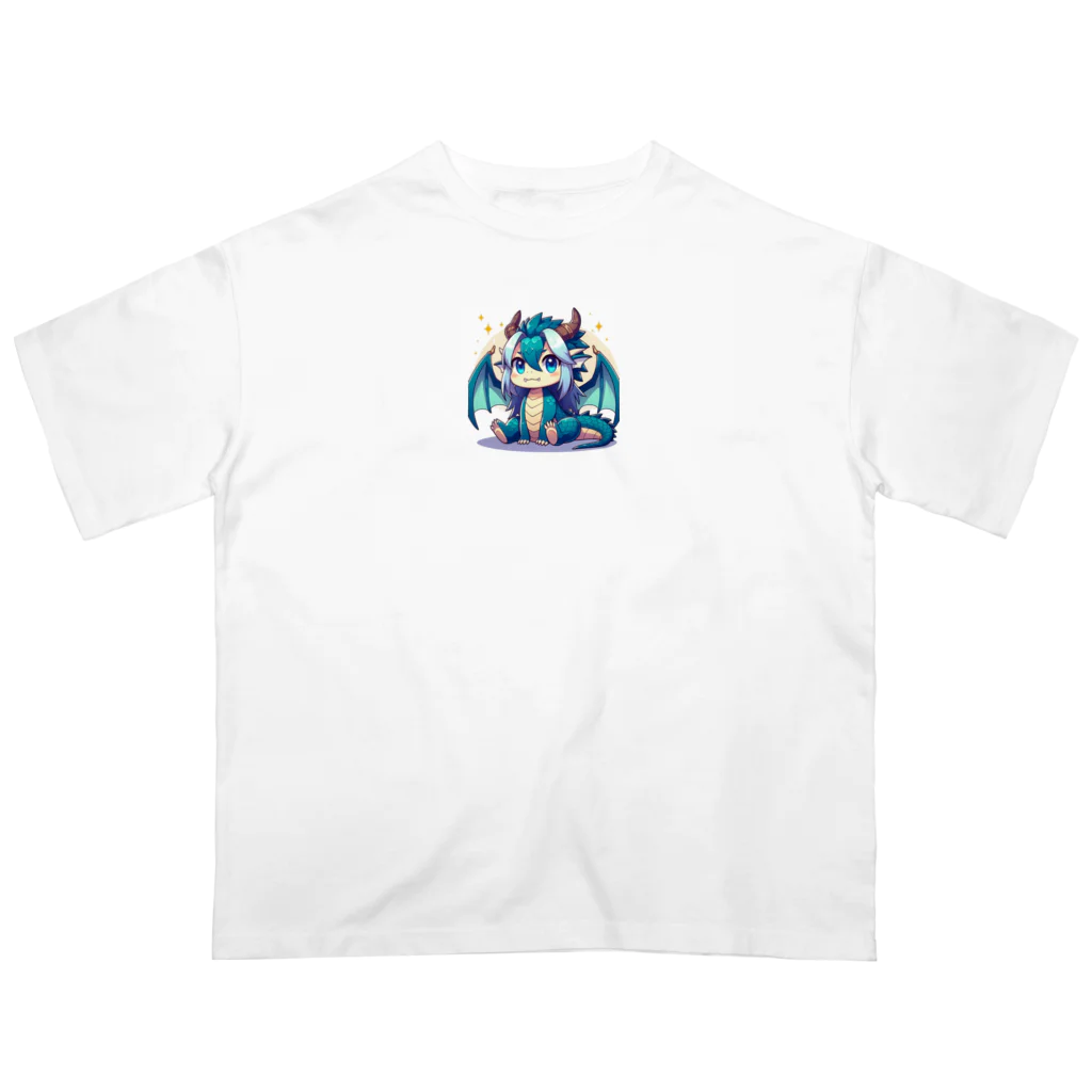 可愛らしいドラゴンのイラストグッズ店の可愛らしいドラゴンマスコット Oversized T-Shirt