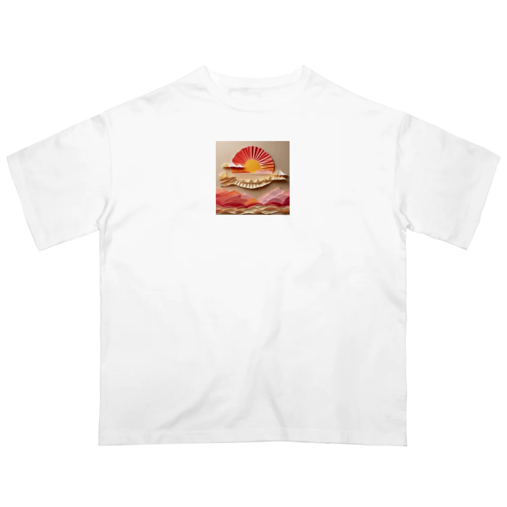 クロスクリエイティブの美ら島のサンライズ Oversized T-Shirt