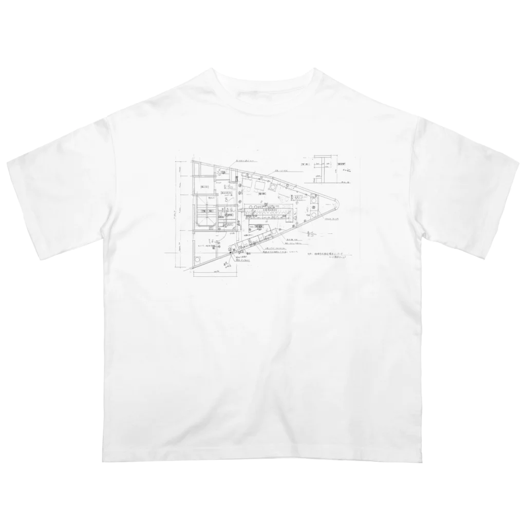 nawonkoのBARの見取り図 オーバーサイズTシャツ