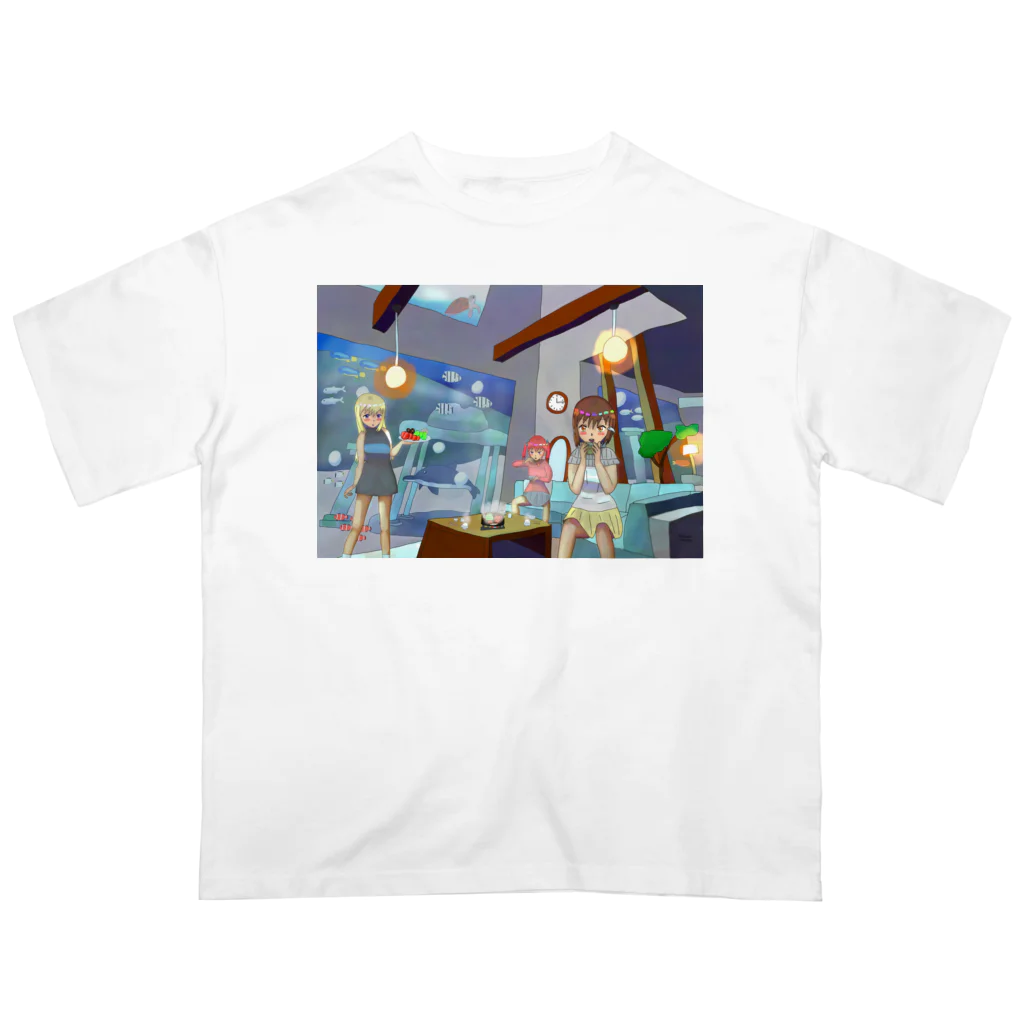 きなこもちの小屋２号店の海の中の家の鍋パーティー Oversized T-Shirt