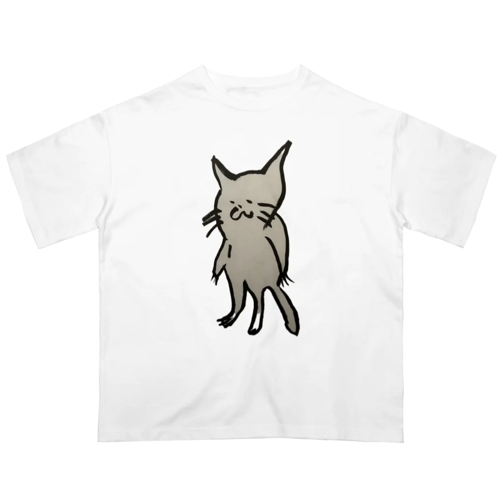 Hk/H/oの片足靴下にゃす子 オーバーサイズTシャツ