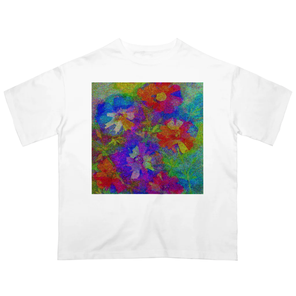 水草のflowers オーバーサイズTシャツ