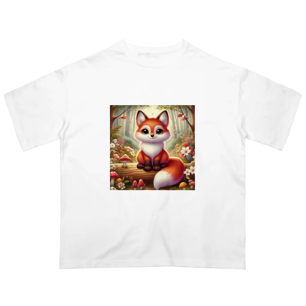 アニマルキャラクターショップのbeautiful fox オーバーサイズTシャツ