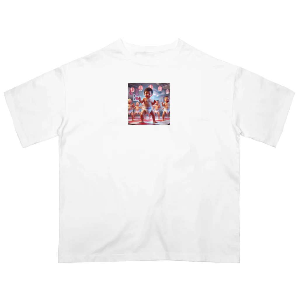 taka-kamikazeのダンシング赤ちゃん Oversized T-Shirt