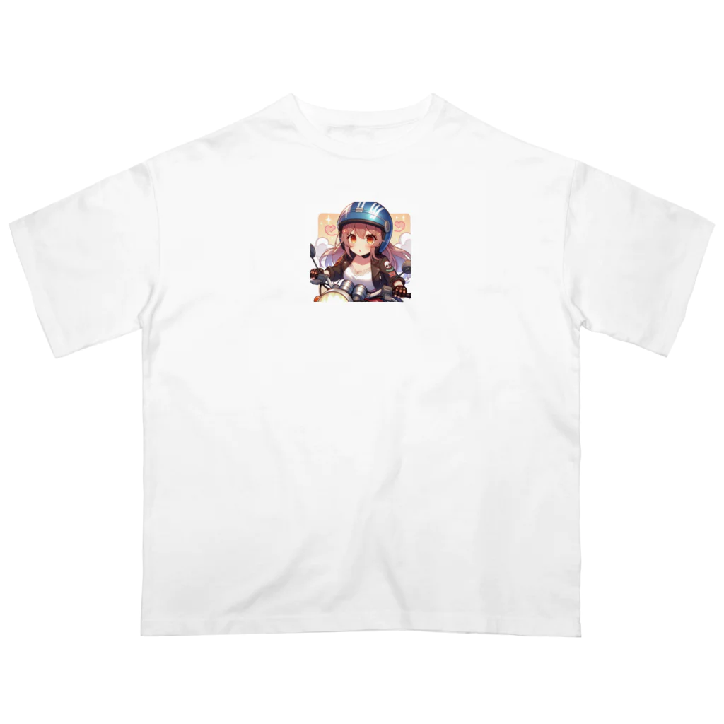 ライダーズのバイク女子　ばくおん!!系 オーバーサイズTシャツ