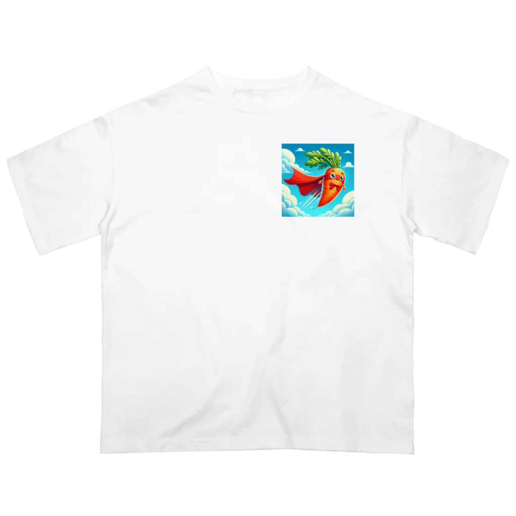 Atyatyuの人参マンマスコットグッズ Oversized T-Shirt