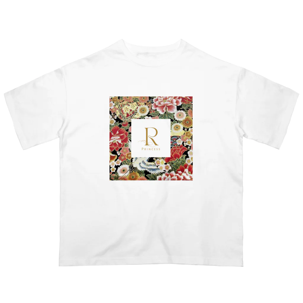 ROYAL Princessの和洋融合デザインシリーズ（黒） オーバーサイズTシャツ