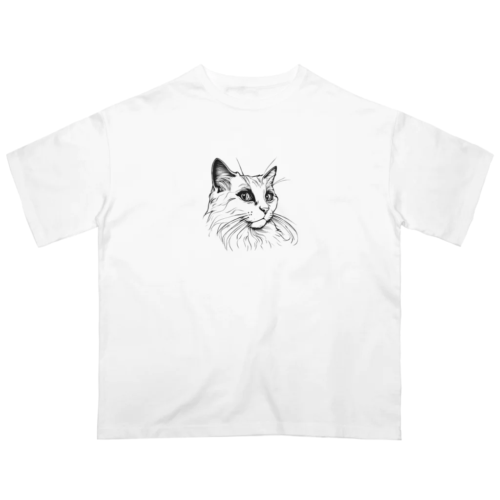 Matsue Hannaのクリクリお目目のラグドール Oversized T-Shirt