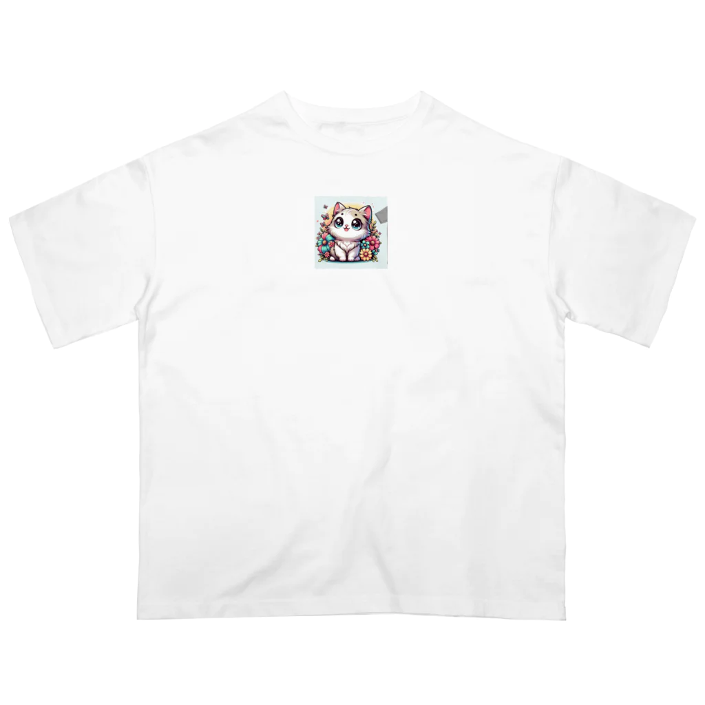 cc-akの可愛いいねこが目を輝かせています！ Oversized T-Shirt