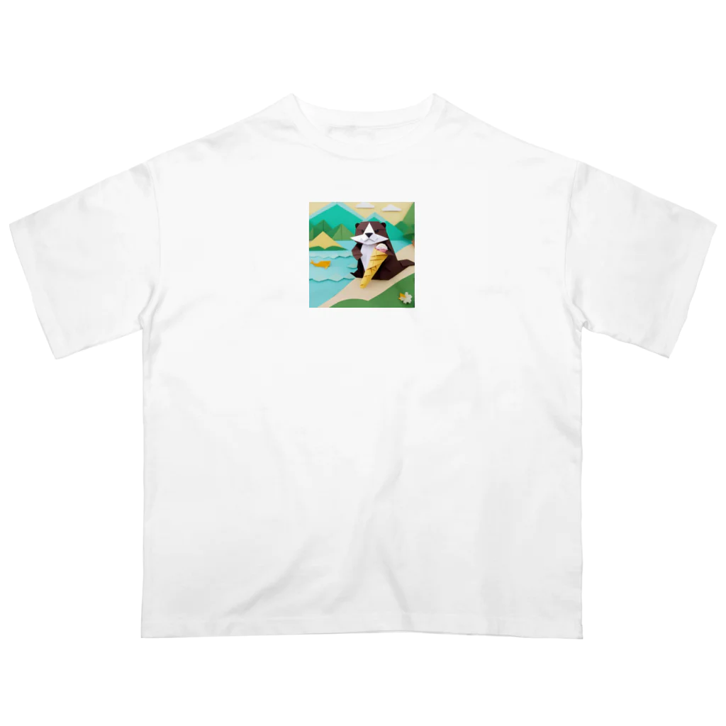 yumiceのice meets オリガミカワウソ Oversized T-Shirt