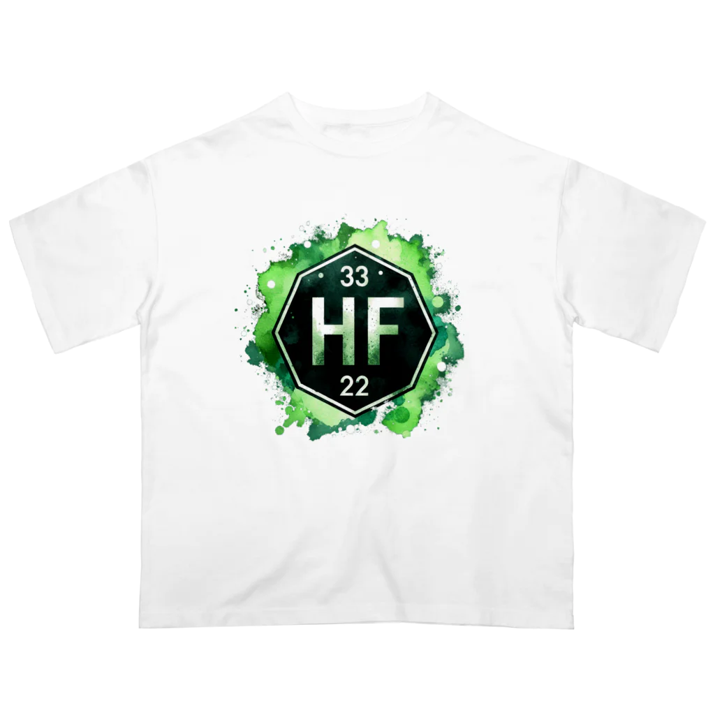 science closet（科学×ファッション）の元素シリーズ　~ハフニウム Hf~ オーバーサイズTシャツ