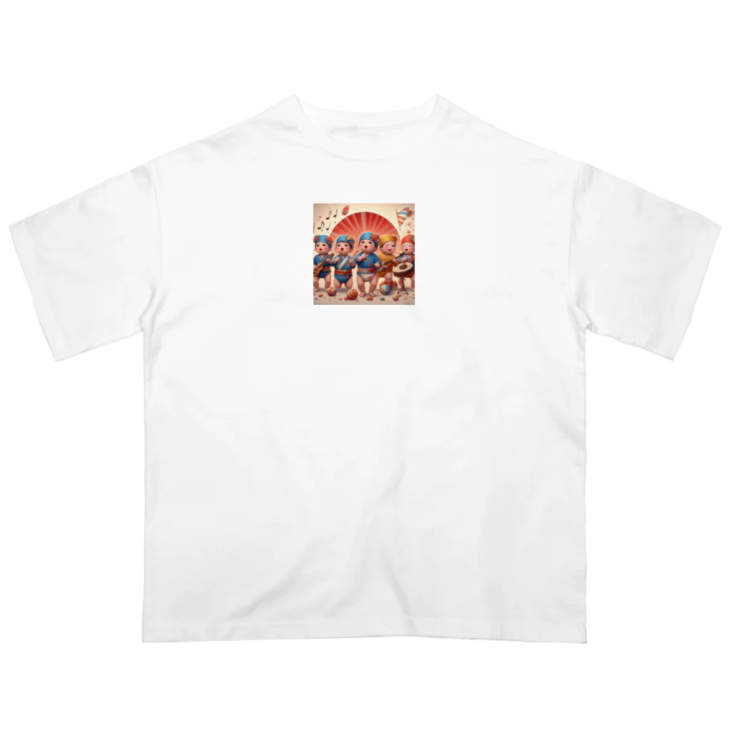 taka-kamikazeの赤ちゃん楽団 オーバーサイズTシャツ