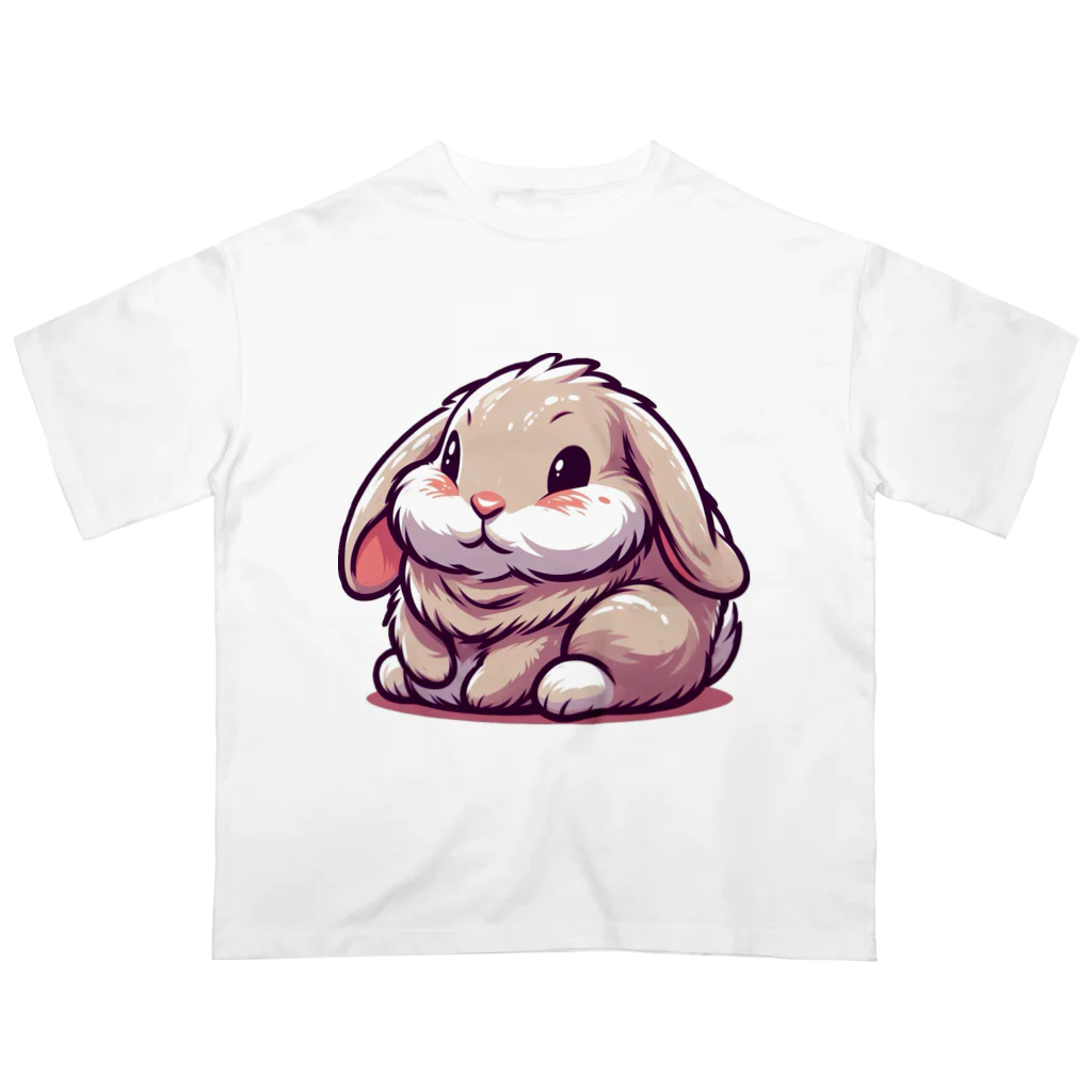 jir0-のふわふわうさぎ オーバーサイズTシャツ