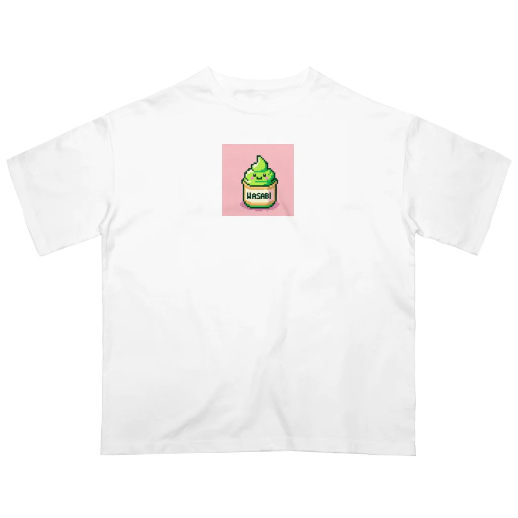 ドット絵調理器具のドット絵「わさび」 Oversized T-Shirt