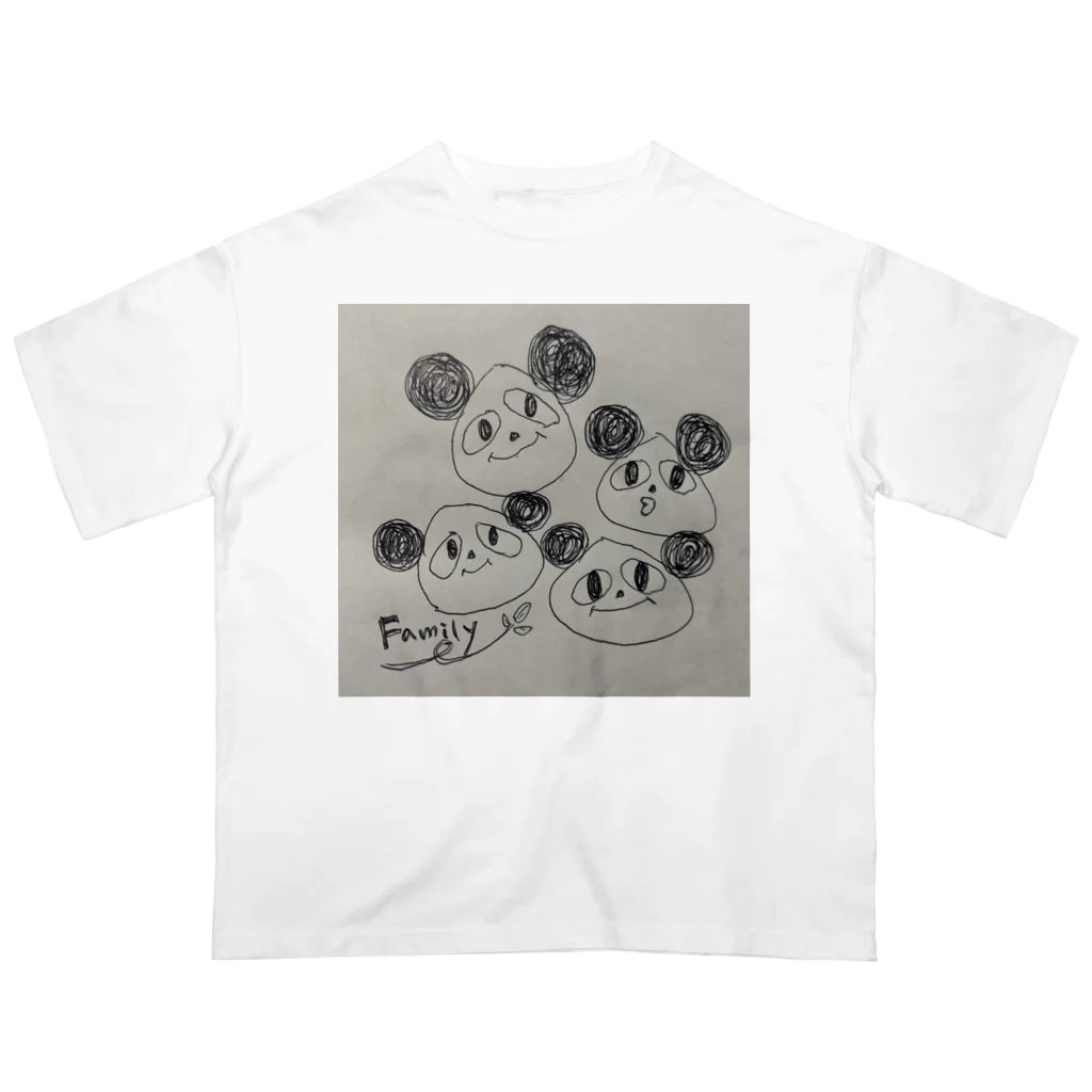 Ruice-Iceのパンダファミリー オーバーサイズTシャツ