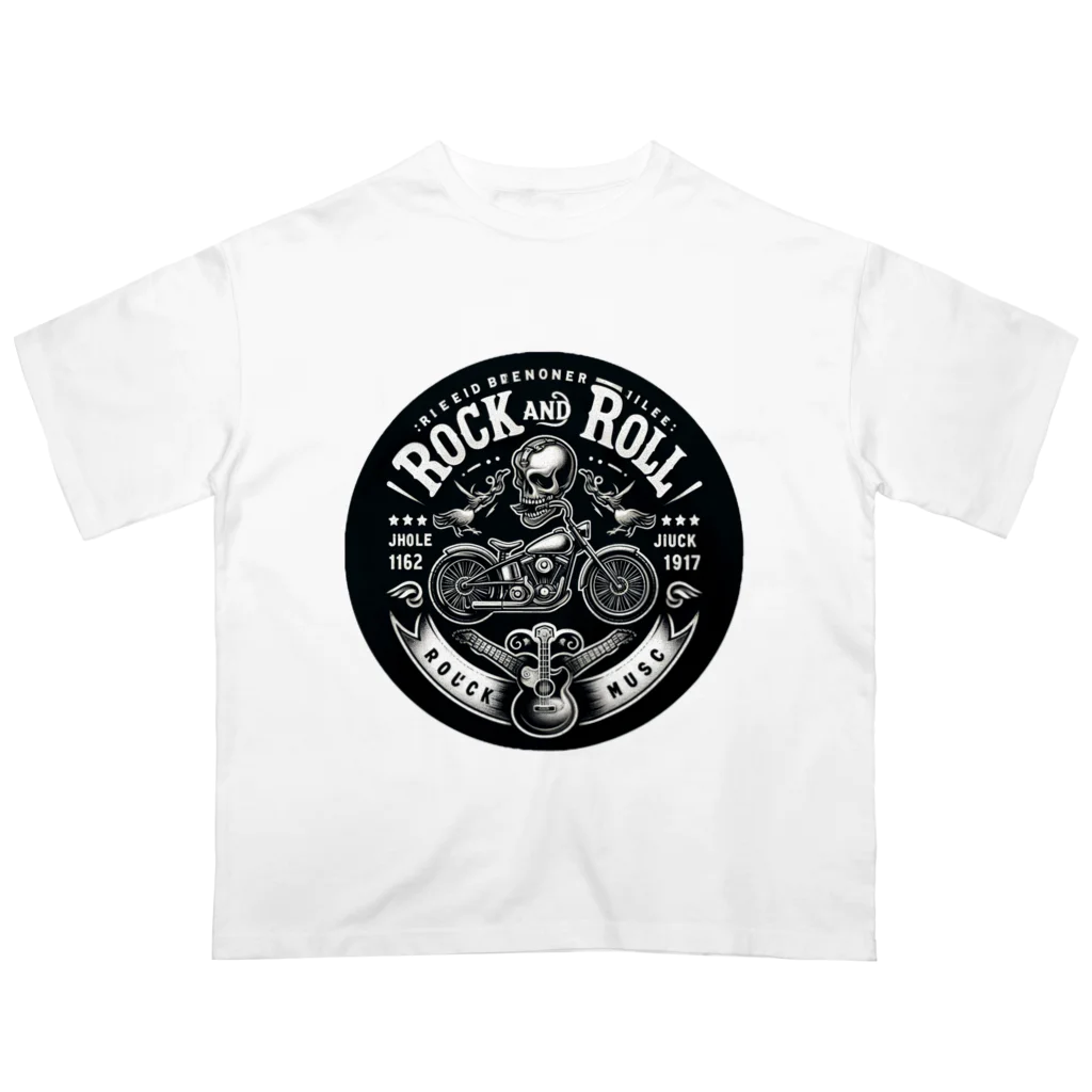 ロック堂のバイクアンドギター オーバーサイズTシャツ