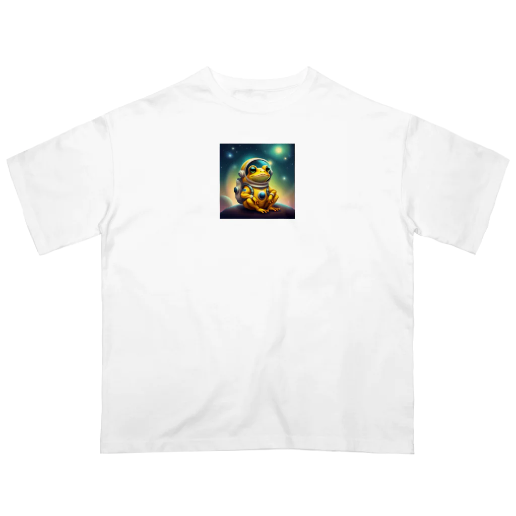 開運！黄色いものたちのカエルの宇宙飛行士 Oversized T-Shirt