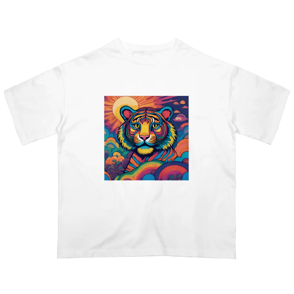 colorful-Nのカラフルなトラ Oversized T-Shirt