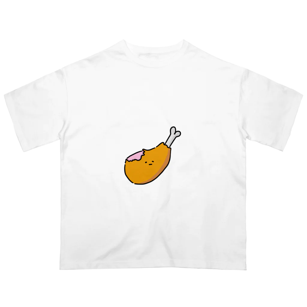 タコスの皮だけ食べられたチキン オーバーサイズTシャツ