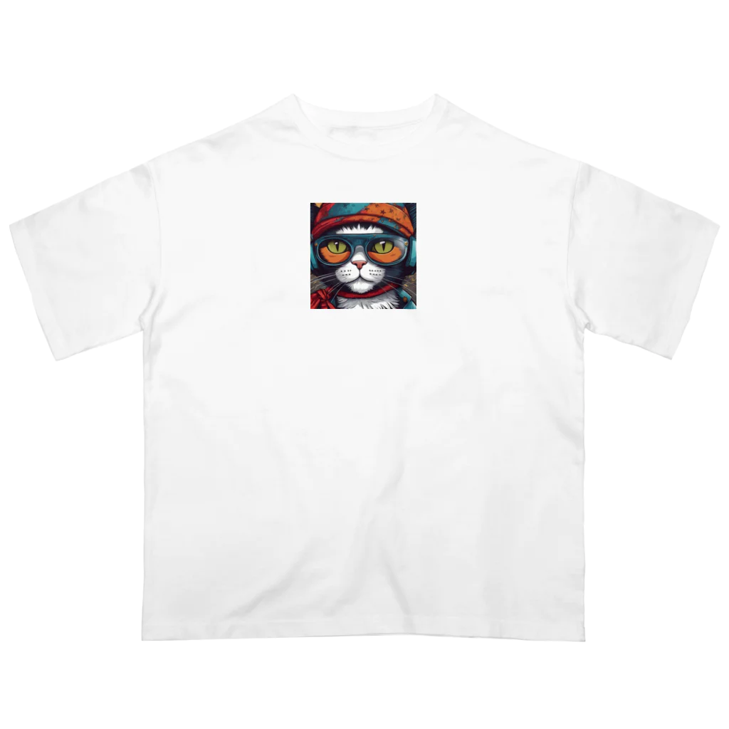 DezamaLandの戦闘猫 オーバーサイズTシャツ