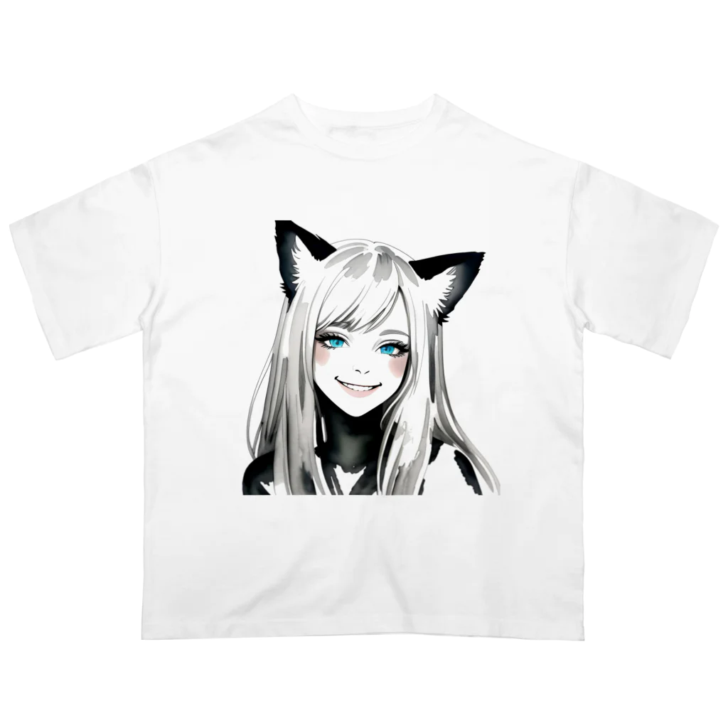 レイカランクの猫ガール Oversized T-Shirt