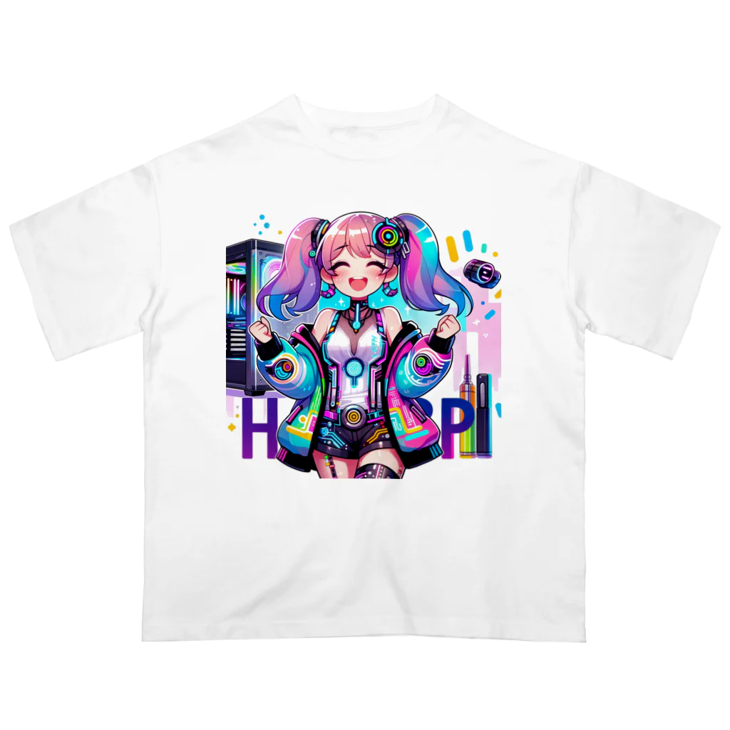 iSysのゲーミング少女ピーシースリー オーバーサイズTシャツ