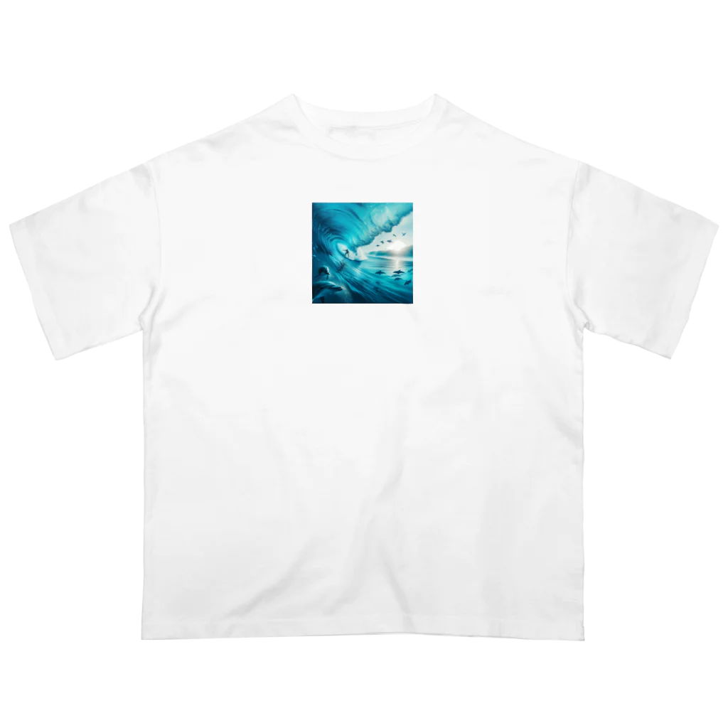 Lovers-chapelのサーファーと海 オーバーサイズTシャツ