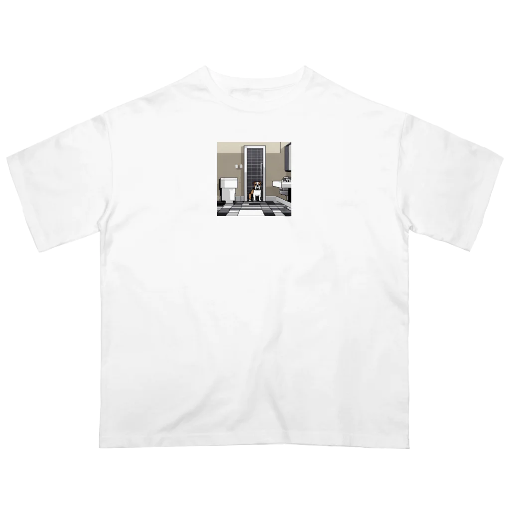 barisukaのバスルームのブルドッグ Oversized T-Shirt