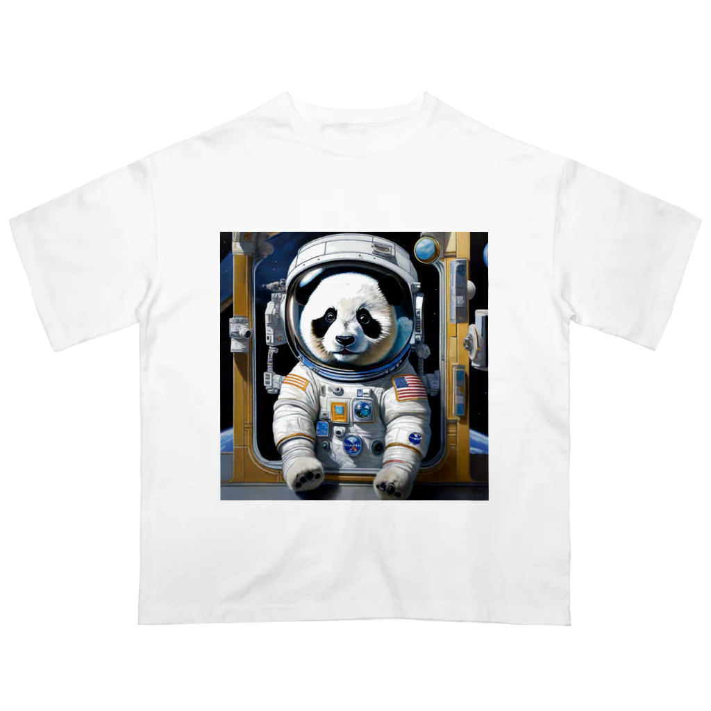 SHIZUKUの宇宙パンダ オーバーサイズTシャツ