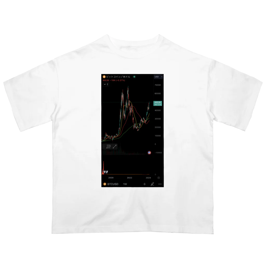 とらまるSHOPのBTC/USD Oversized T-Shirt