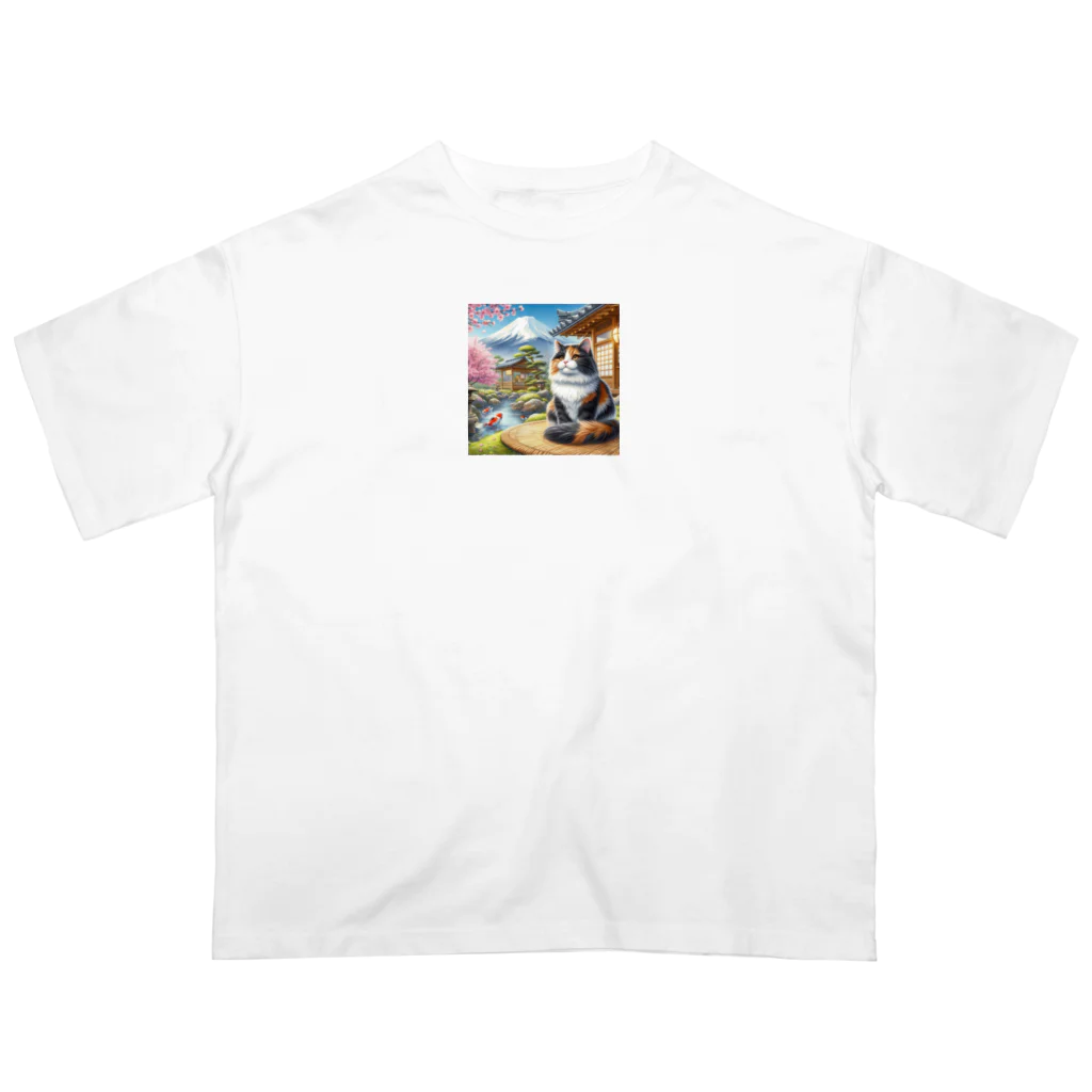 taiseibowのネコ＆富士山 オーバーサイズTシャツ