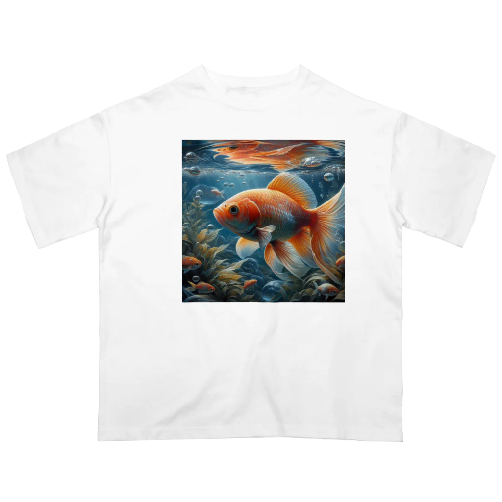 アートフル・メッセンジャーの金運招福金魚様 Oversized T-Shirt