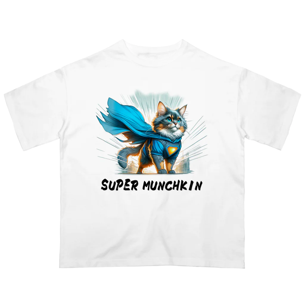 猫武者(NekoMusya)のSUPER MANCHKIN 参上！ オーバーサイズTシャツ