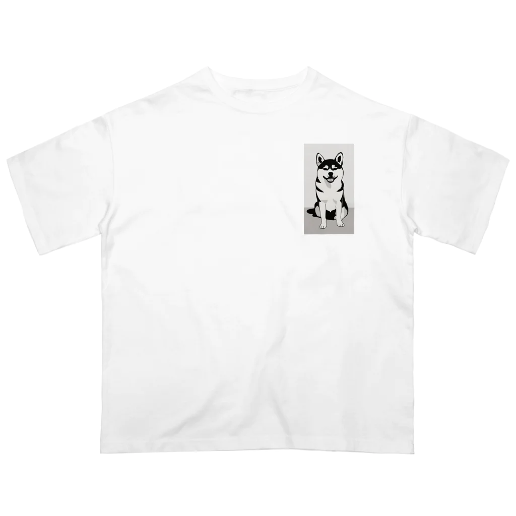 ワイルドワンズの柴犬のキュートなキャンバス オーバーサイズTシャツ