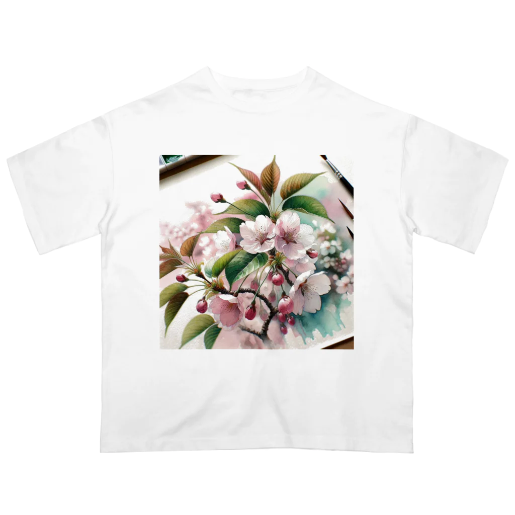 ゆかまるSHOPの葉桜 オーバーサイズTシャツ