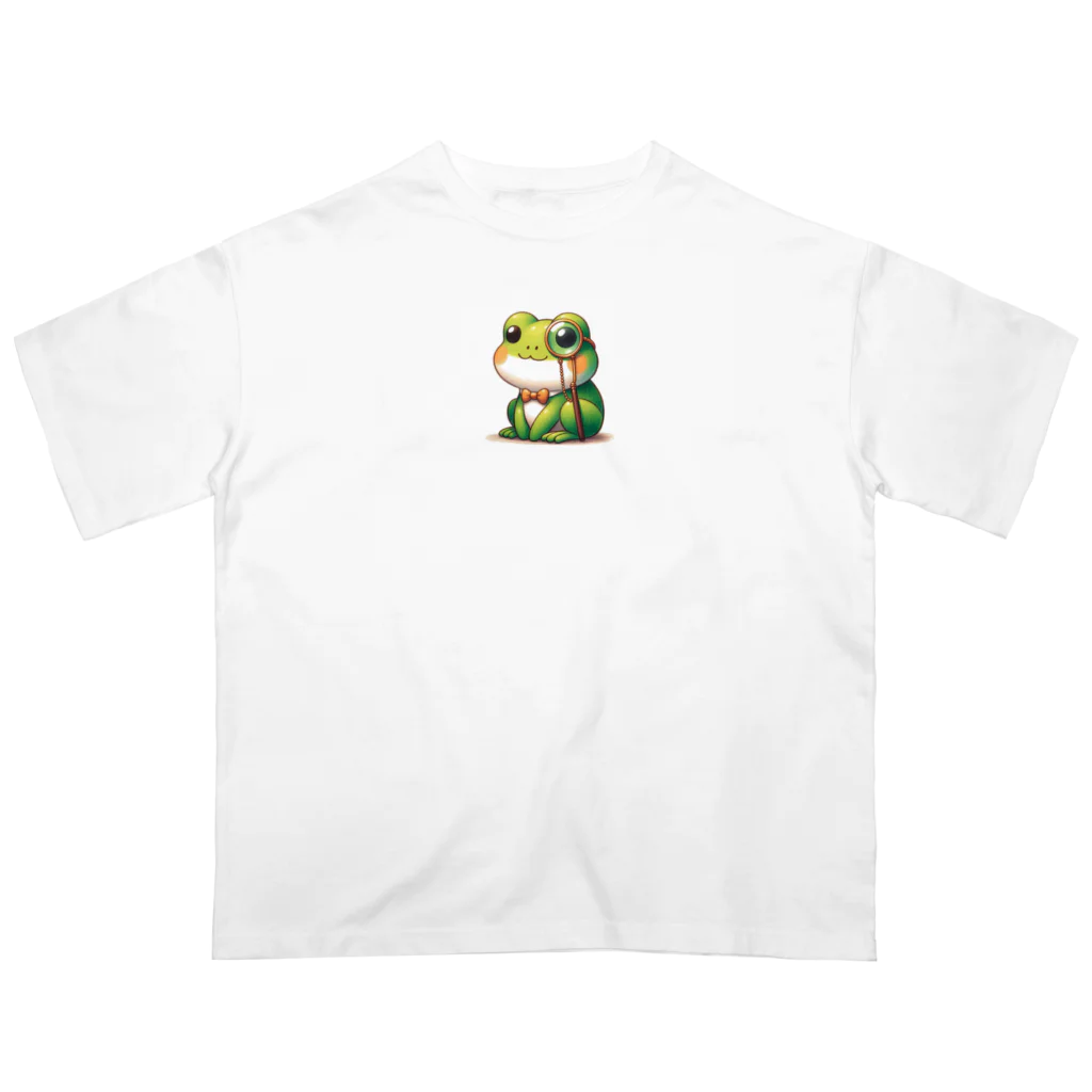 kawaiidoubututatiのカエル×めがね Oversized T-Shirt