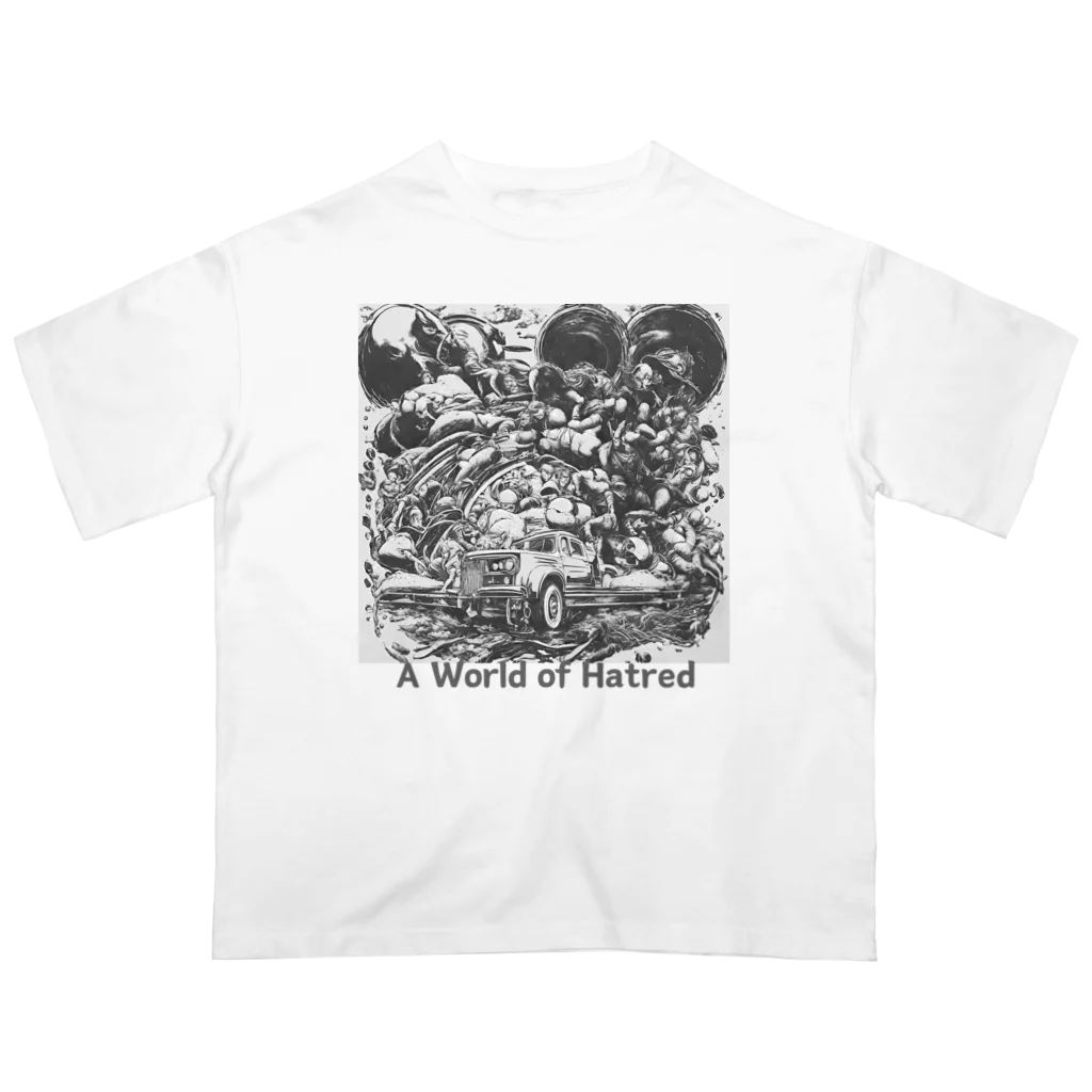 yumekauのA World of Hatred オーバーサイズTシャツ