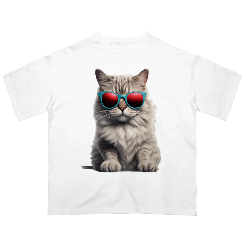 jiyurakuのクールなお猫様 オーバーサイズTシャツ