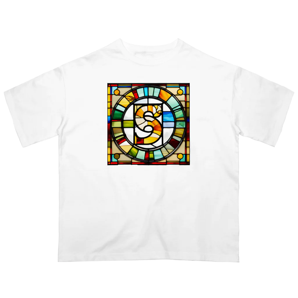 alphabet stained glassのstained glass S オーバーサイズTシャツ