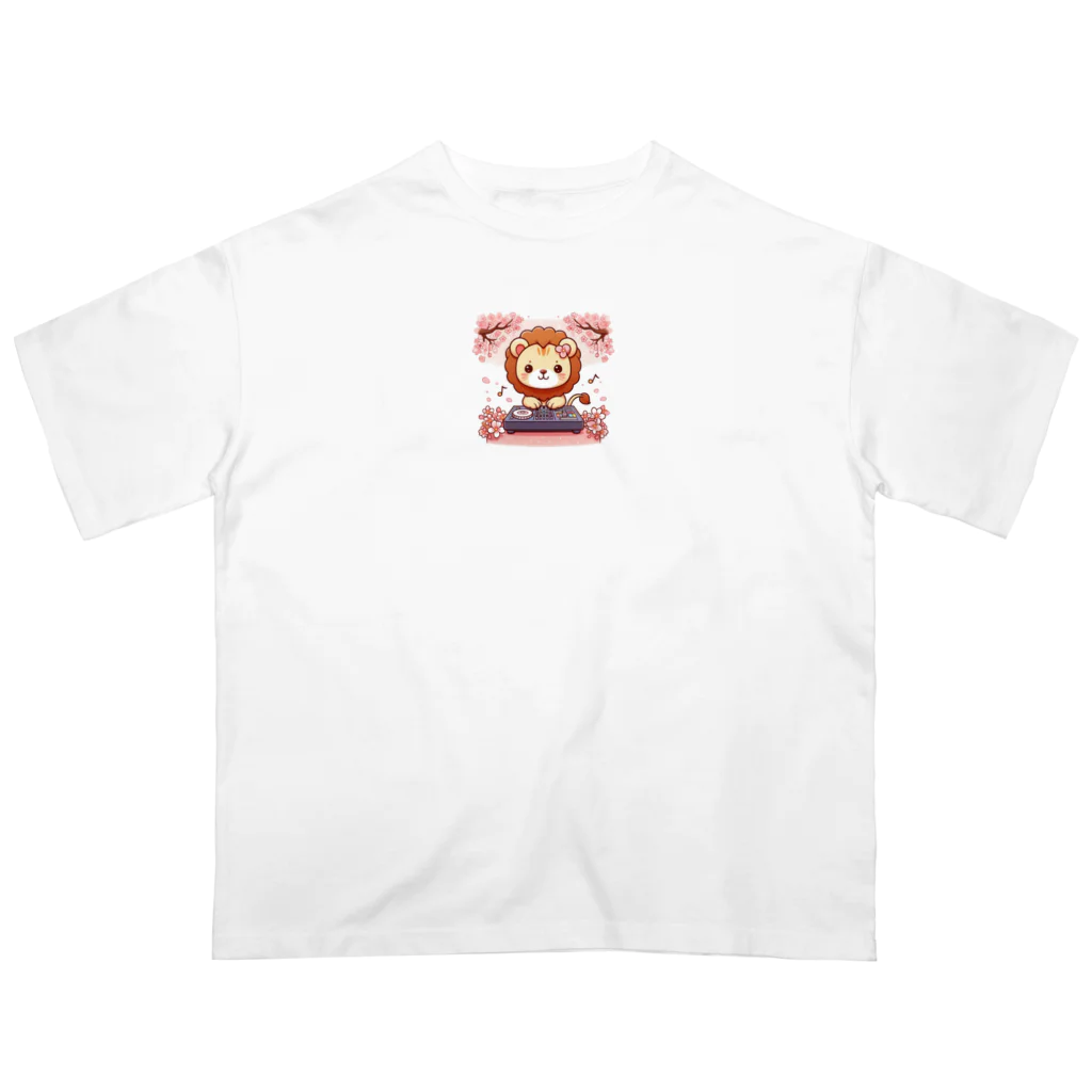 音楽ルー106のライオンDJ オーバーサイズTシャツ